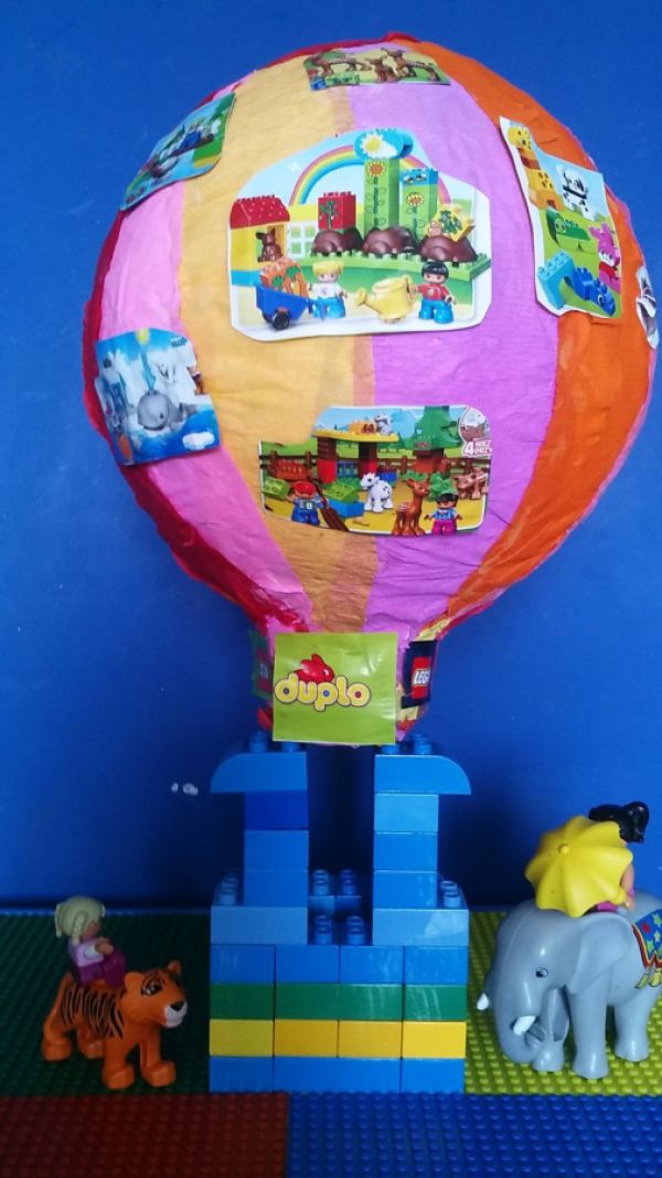 Lego balon :) stworzony od podstaw samodzielnie z masy papierowej